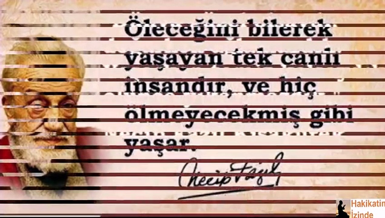 Şair Necip Fazılın Tarihe kazınmış sözleri