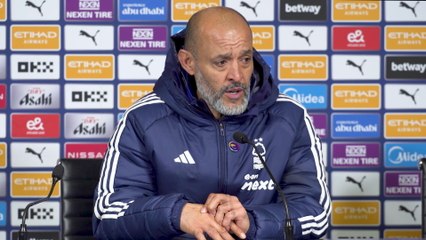 Nuno Espirito Santo on Nottingham Forest's 3-0 defeat at Manchester City