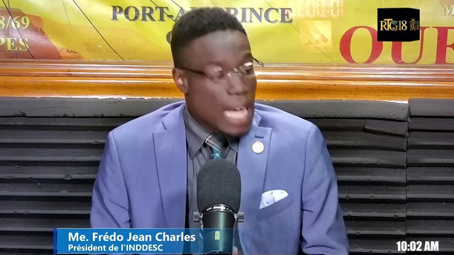 Prezidan INDDESC la Me Frédo Jean Charles drese yon tablo sonm sou sitiyasyon dwa moun nan peyi a.