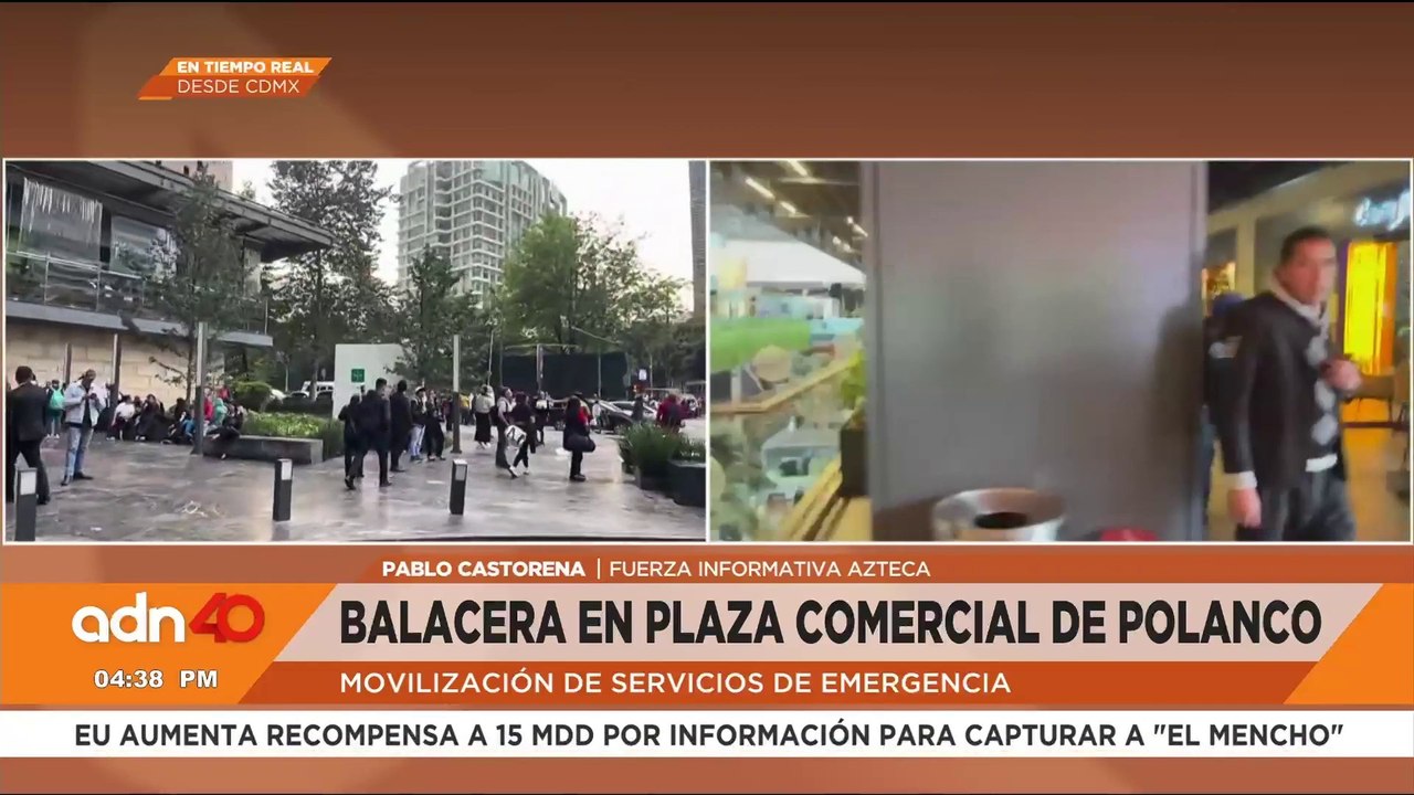 A plena luz del día reportan balacera en plaza comercial de Polanco en la CDMX