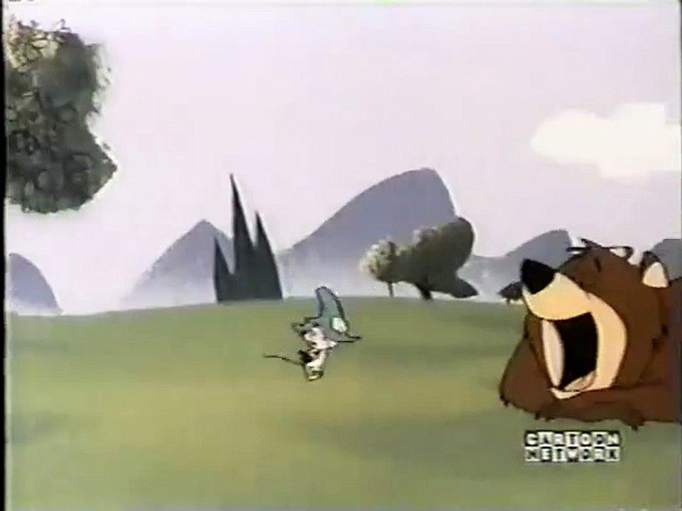 Punkin Puss and Mushmouse.Nowhere Bear_Mush Mouse runs into Bear^s mouth