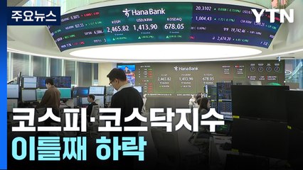 코스피·코스닥지수 이틀째 하락...환율 1,410원대 / YTN