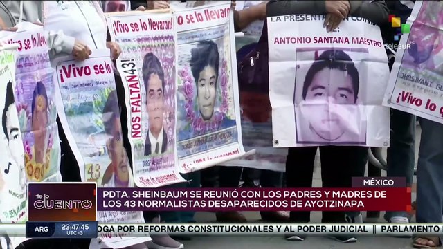 Pdta. Sheinbaum sostuvo encuentro con familiares del caso Ayotzinapa