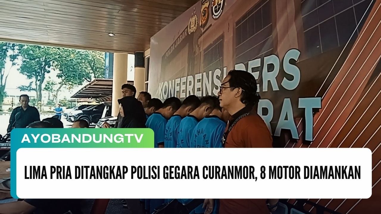 Lima Pria Ditangkap Polisi Gegara Curanmor, 8 Motor Diamankan