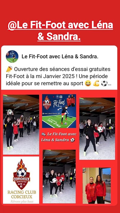 Le Fit-Foot avec Léna & Sandra.   Au Racing CLUB Corcieux. Ouverture Mi-Janvier 2025. 1 Séance d'essai gratuite par personne !