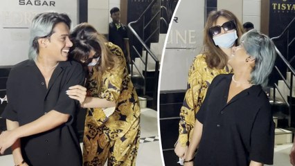 Urvashi Rautela's Fun Moments With Her Hairdresser | Clicked In A Mysterious Golden Look