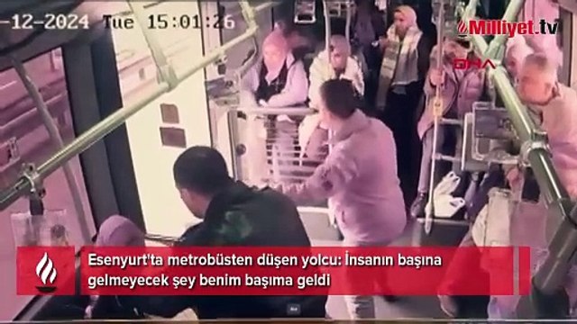 Rögar kapağı fırladı, yolcu metrobüsten düştü! 'İnsanın başına gelmez, benim başıma geldi'