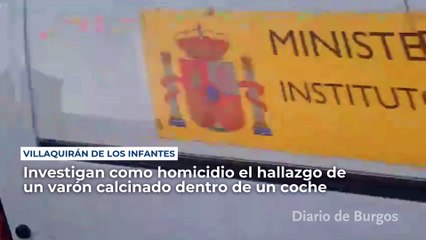 Investigan como homicidio el hallazgo de un varón calcinado dentro de un coche en Villaquirán de los Infantes
