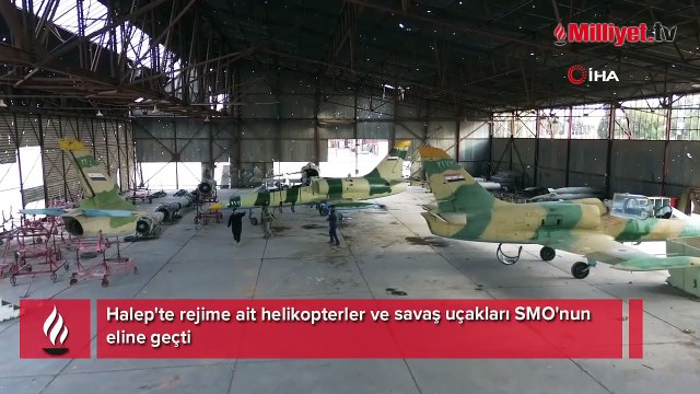 Halep'te rejime ait helikopterler ve savaş uçakları SMO'nun eline geçti