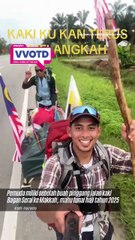 Niat menunaikan haji pada tahun 2025, kedua-dua pemuda ini mula berjalan kaki.