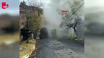 Pendik'te yola kimyasal madde döküldü