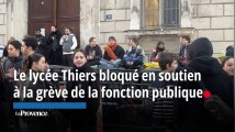 Le lycée Thiers bloqué en soutien à la grève de la fonction publique