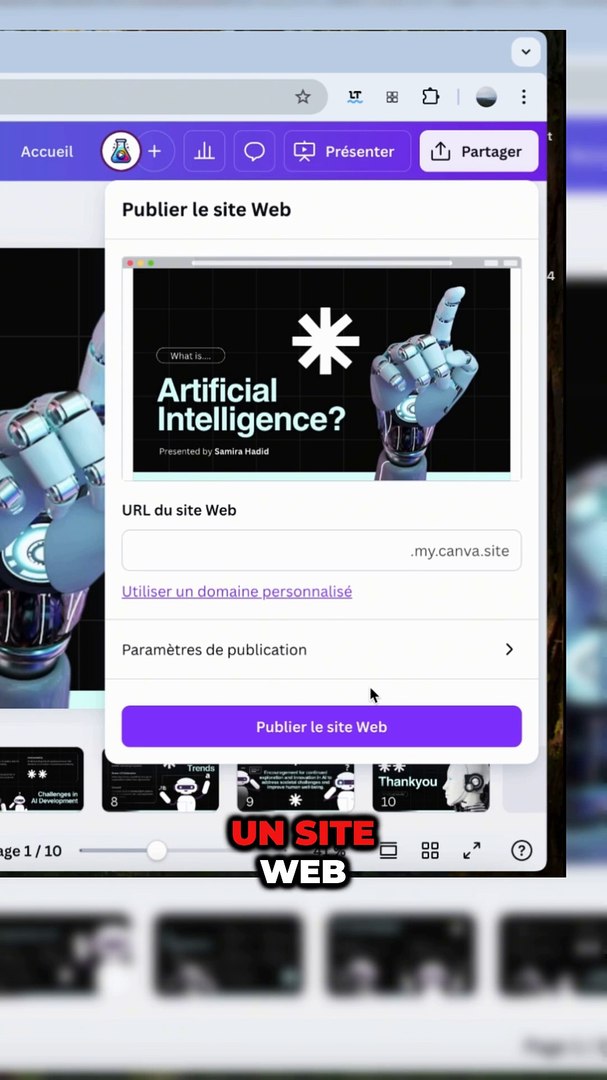 Transformer une Présentation en site internet avec Canva