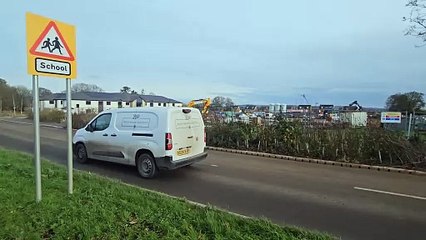 Despite ongoing housing developments along the B3355, improvements to the road have yet to be made.