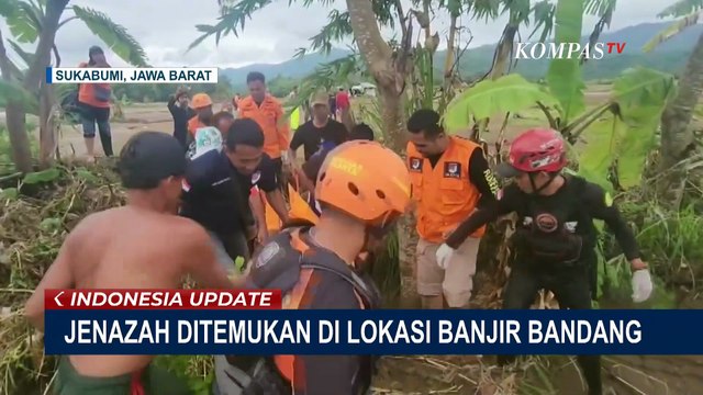 Tim SAR Evakuasi Jenazah Pria yang Ditemukan di Lokasi Banjir Bandang Sukabumi