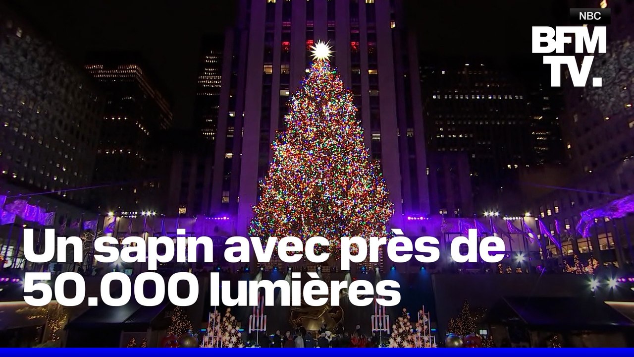 États-Unis: le sapin de Noël du Rockefeller Center de New York s'illumine pour les fêtes