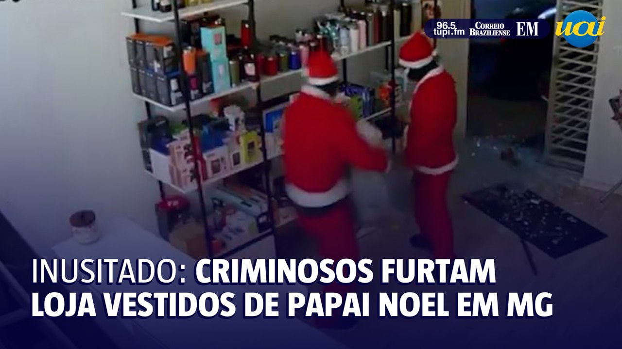 Criminosos furtam loja de eletrônicos vestidos de papai noel