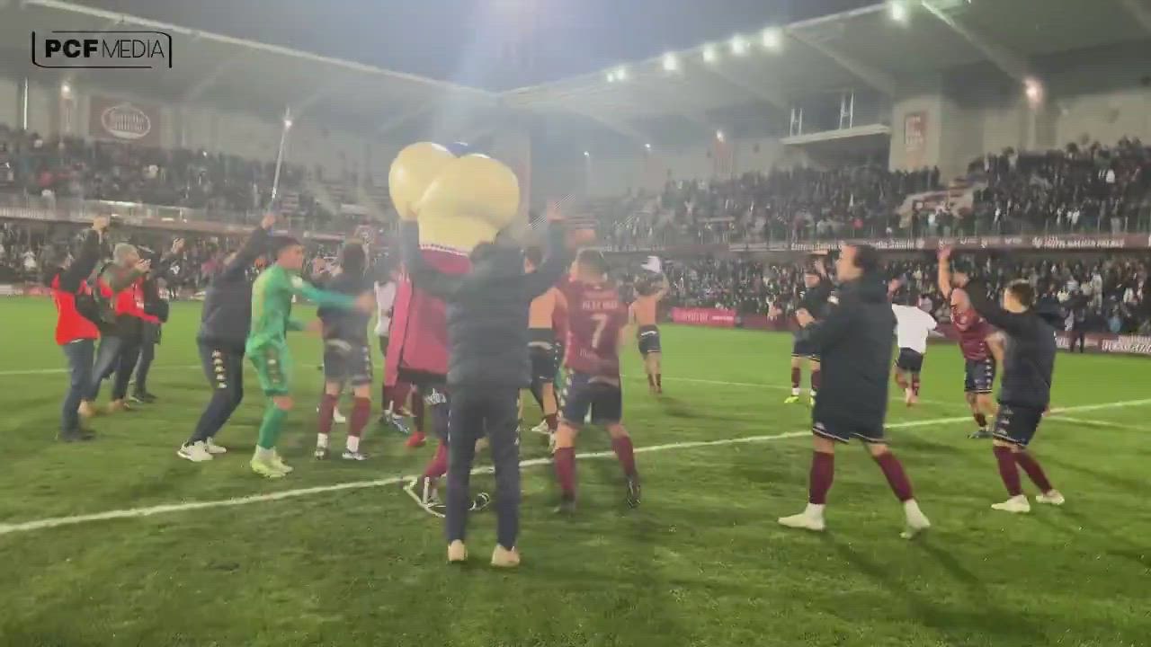 La celebración del Pontevedra tras eliminar al Villarreal de la Copa del Rey