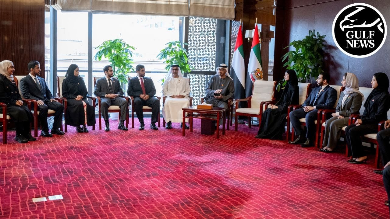UAE President Sheikh Mohamed meets with Emirati students studying in China