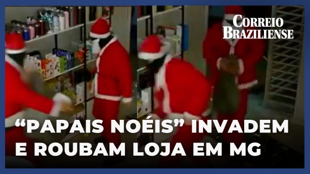 Criminosos roubam loja de eletrônicos vestidos de Papai Noel