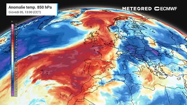 L'aria fredda verso l'Italia