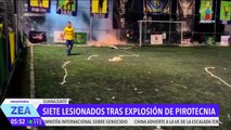 Explosión de pirotecnia en un partido de futbol deja 7 lesionados en Guanajuato