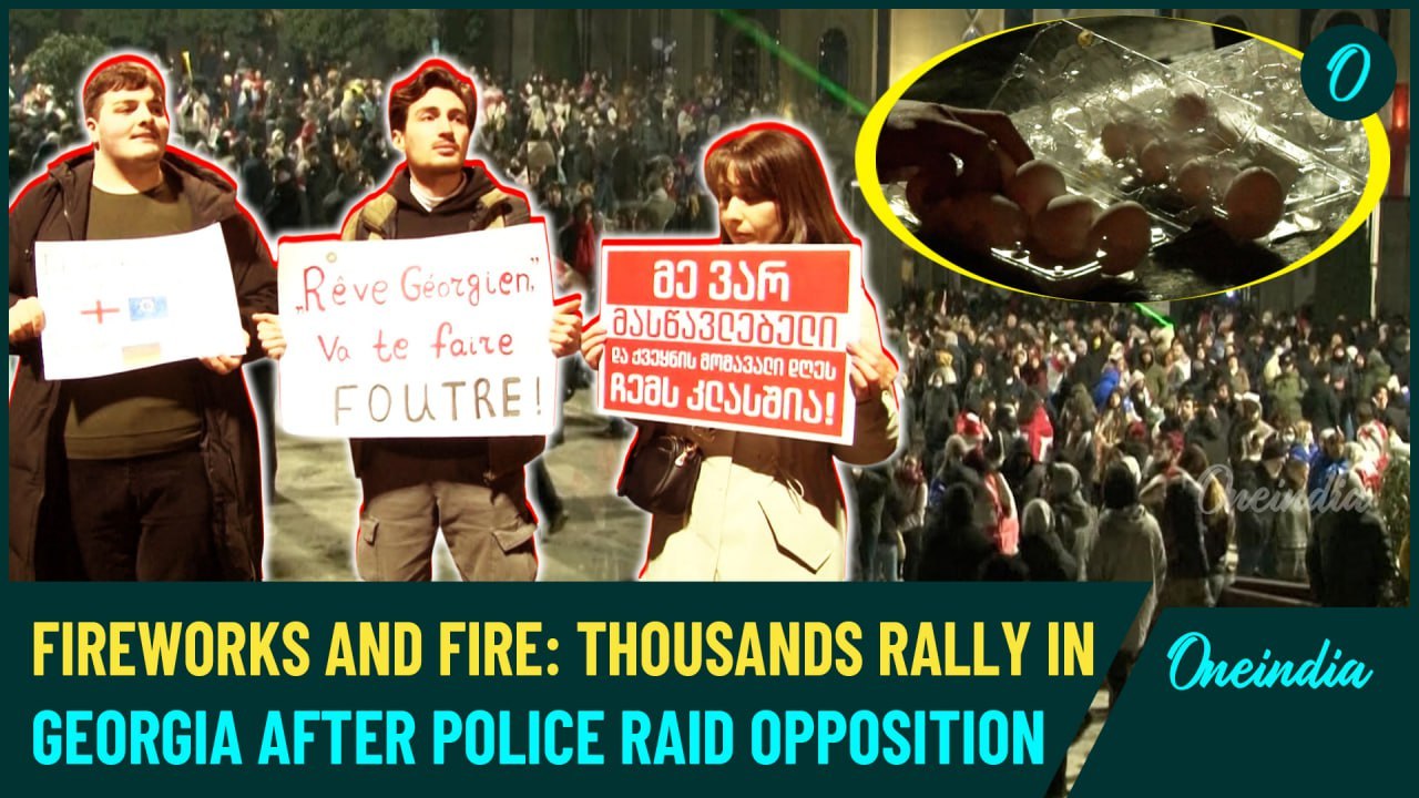 VIDEO| Tbilisi Clashes: Georgia Protesters Throw Eggs at Police, Storm Parliament with EU Flags