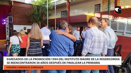 Egresados de la promoción 1994 del Instituto Madre de la Misericordia se reencontraron 30 años después de finalizar la primaria