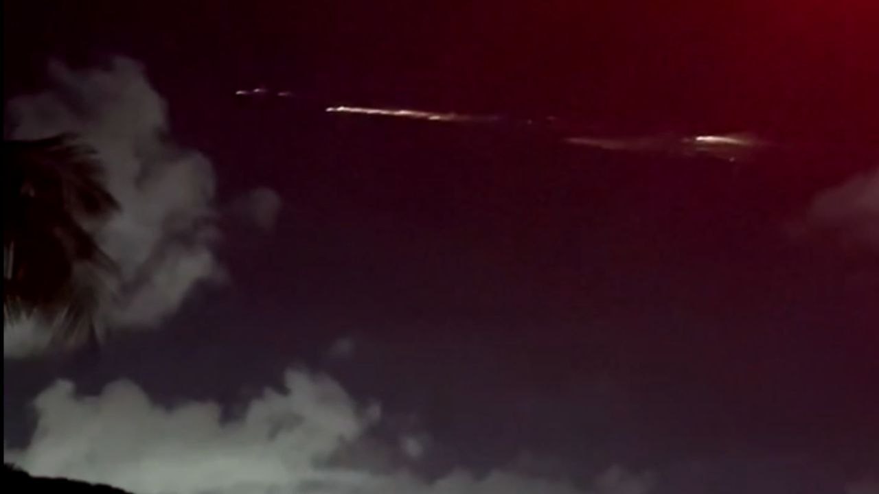Excited Cebuanos witness rocket debris streaking across the midnight sky