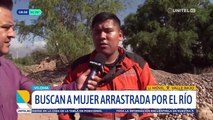 Con apoyo de un can, rescatistas retoman la búsqueda de la mujer arrastrada por el río en Cochabamba