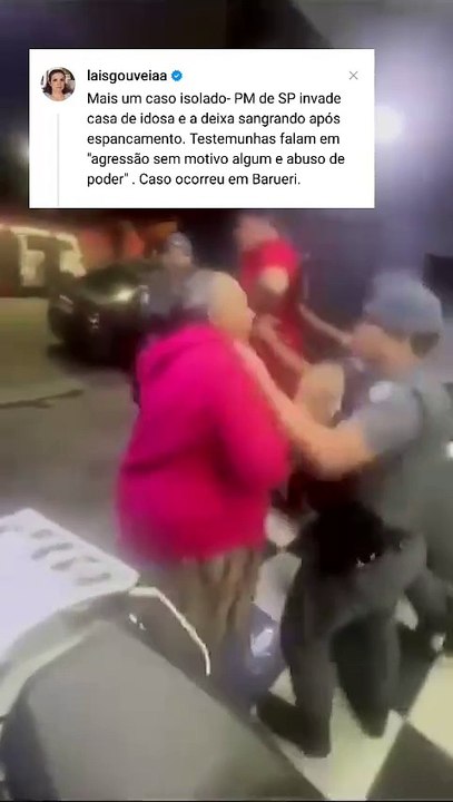 agressão policial contra idosa de 63 anos