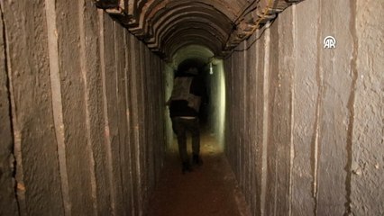 Tel Rıfat’ta terör örgütü PKK/YPG’nin kazdığı tünel ağı görüntülendi