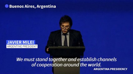 Argentina's Milei calls on global right-wing to 'stand together'