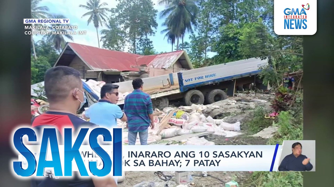 10-wheeler, inararo ang 10 sasakyan at sumalpok sa bahay; 7 patay | Saksi