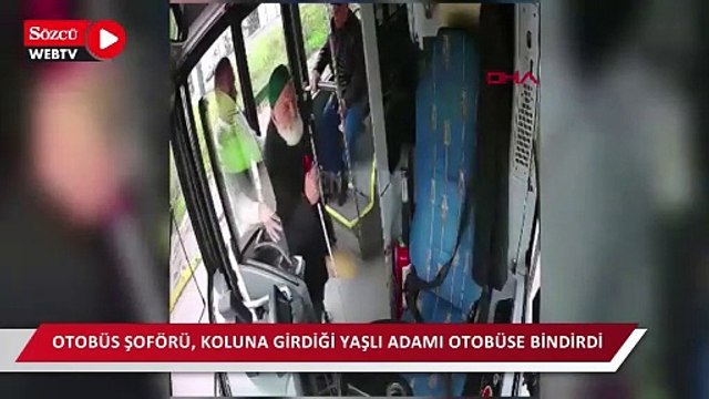 Otobüs şoförü, koluna girdiği yaşlı adamı otobüse bindirdi