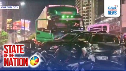 4 patay, nasa 20 sugatan sa karambola ng mahigit 20 sasakyan sa Katipunan Ave. Flyover Northbound | SONA