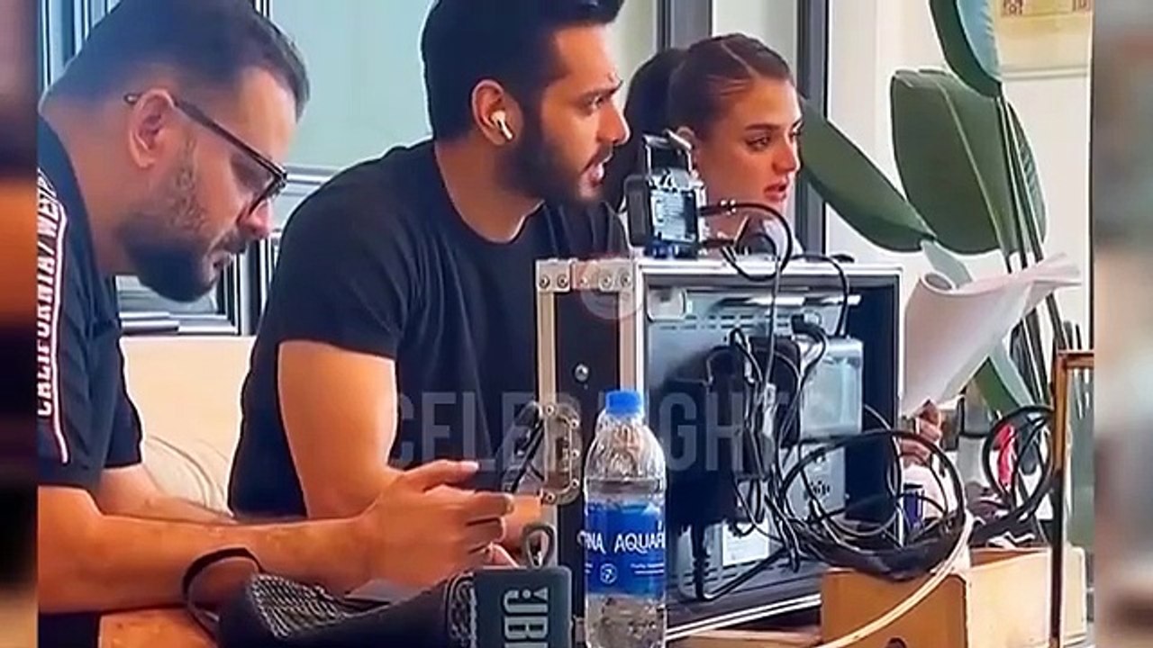 OMG Hira Mani foot 😱 sun mere dil episode 15 shooting - sun mere dil episode 17 promo