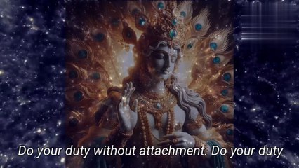 "Do Your Duty Without Attachment" Shri Krishna saying!