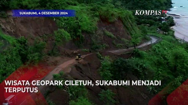 Penampakan Udara Longsor Sukabumi, Akses Menuju Geopark Ciletuh Terputus