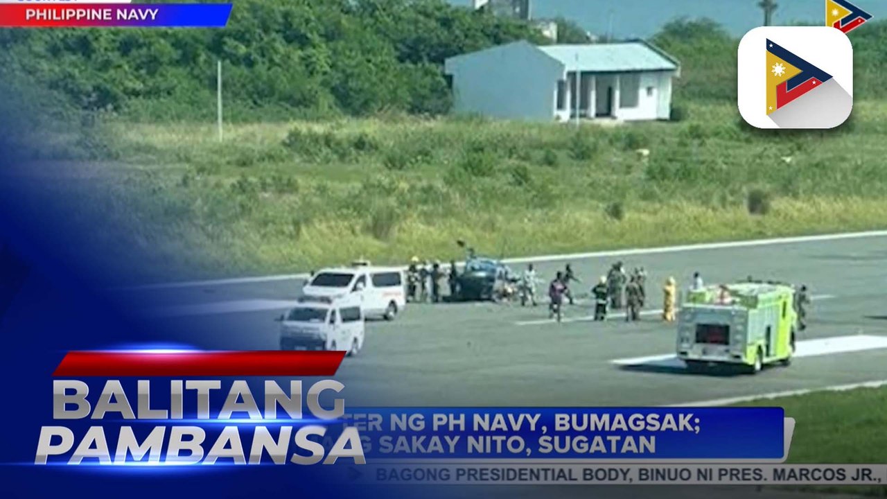 Helicopter ng Philippine Navy, bumagsak; Limang sakay nito, sugatan