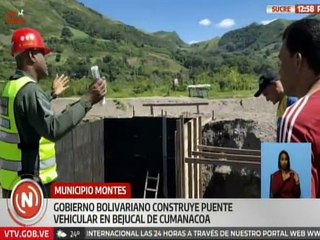 Sucre  | Gobierno nacional avanza en labores de construcción de puente vehicular en Cumanacoa