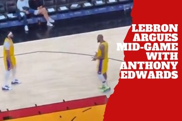 LeBron clashes with Anthony Edwards mid-game