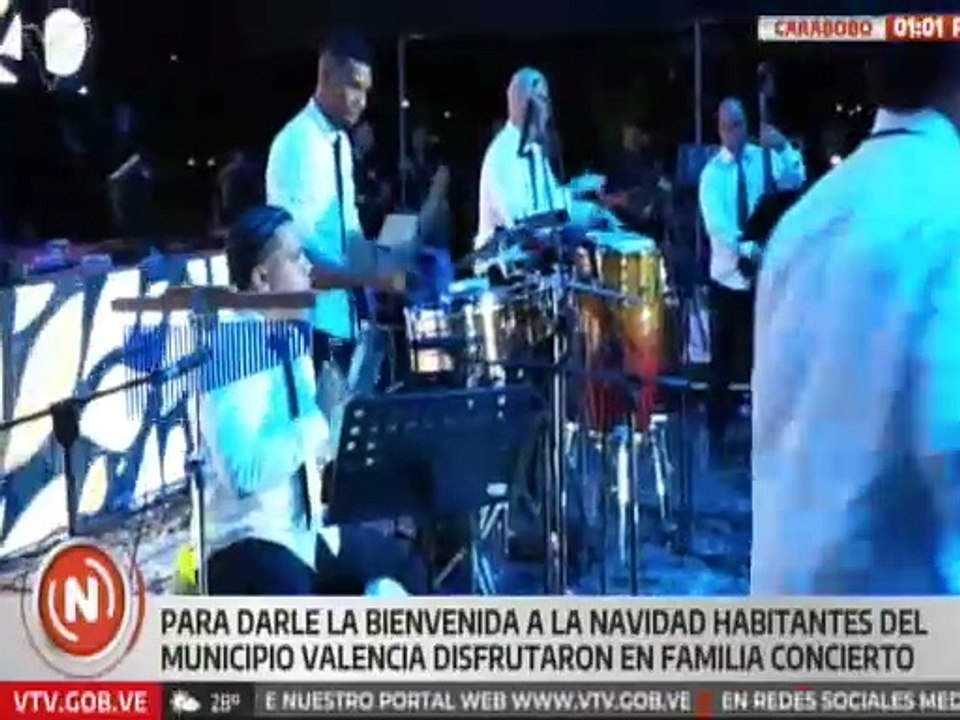Carabobeños dieron la bienvenida a la Navidad en concierto bajo el lema: Navidades en paz y en Familia