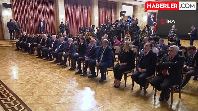 TBMM Başkanı Kurtulmuş KKTC Cumhuriyet Meclis Başkanı Ziya Öztürkler ile basın toplantısı düzenledi