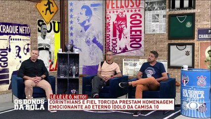 Neto agradece homenagem da torcida e exalta vitória do Corinthians