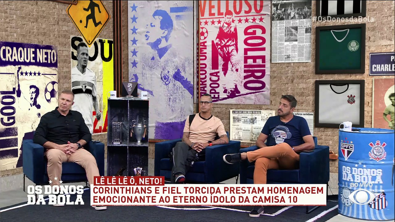 Neto agradece homenagem da torcida e exalta vitória do Corinthians