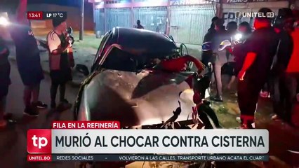Una persona falleció tras chocar contra una cisterna en Santa Cruz