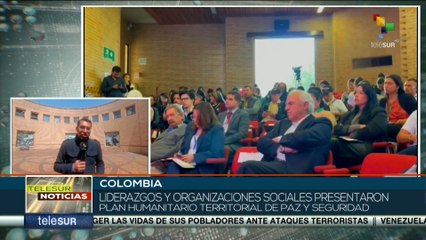 700 organizaciones presenta plan humanitario de paz y seguridad en Colombia