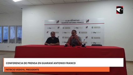 Conferencia de prensa en Guaraní Antonio Franco
