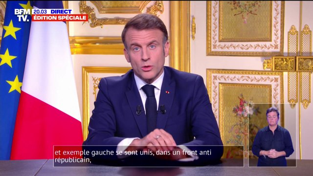 Emmanuel Macron: Le gouvernement a été censuré parce que l'extrême droite et l'extrême gauche se sont unis dans un front anti-républicain